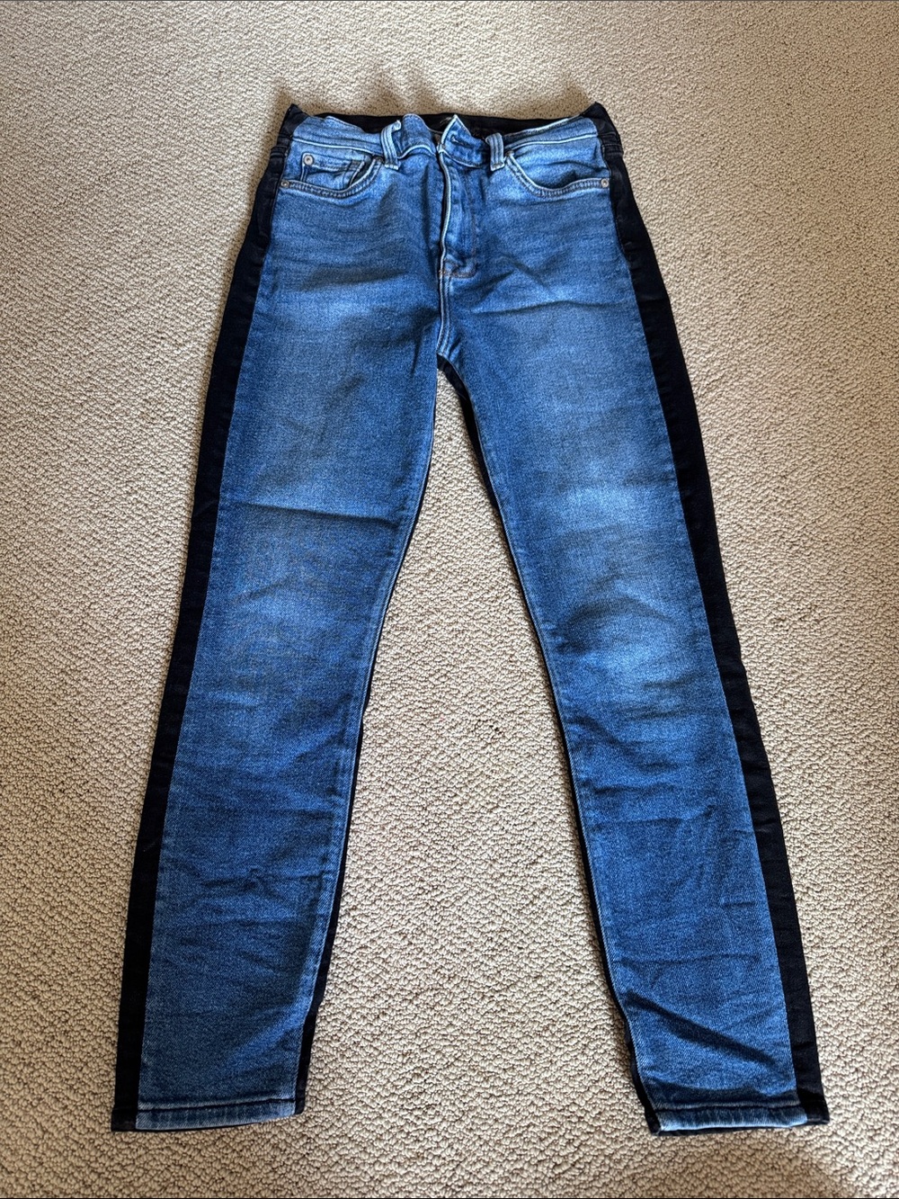 7 For All Mankind  duo Blue/black Denim Jean